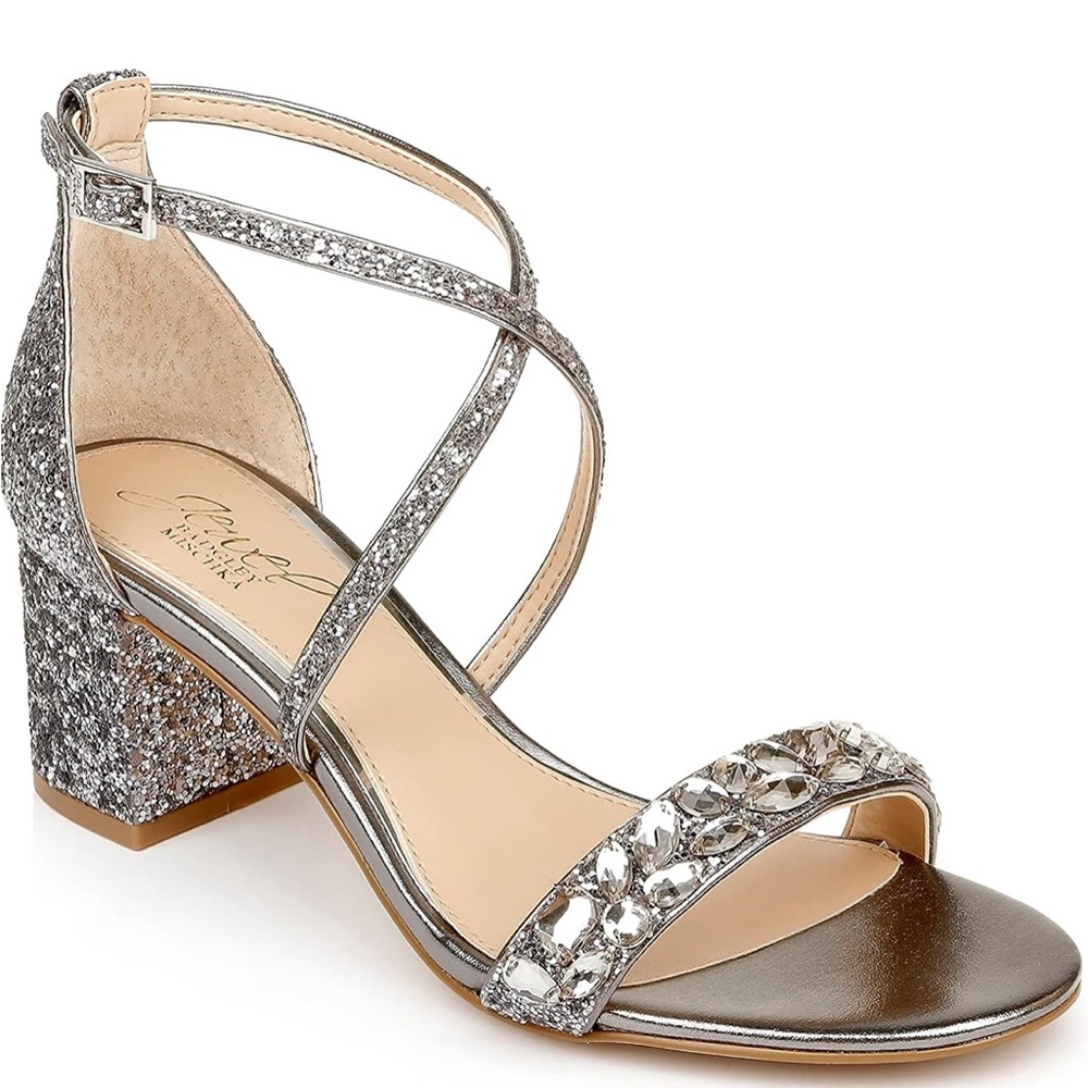 Jewel Badgley Mischka Size 8 Block Heel